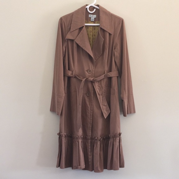Anthropologie Jackets & Blazers - (Sitwell) ruffle trench coat